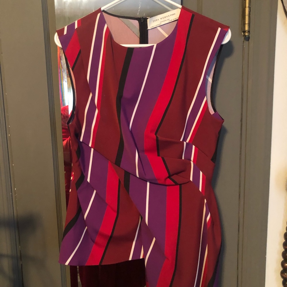 2/$30 Zara Multicolor Striped Sleeveless Top